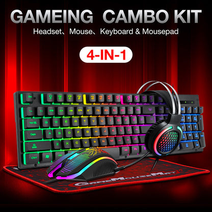 Keyboard Mouse Earphone Ear Pads Covers Suit Luminous Game Computer